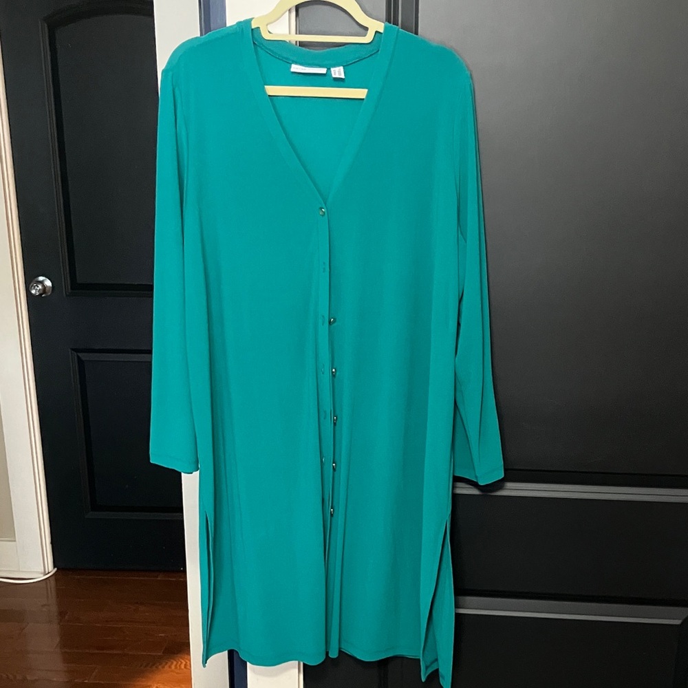 Teal Long Sleeve Cardigan